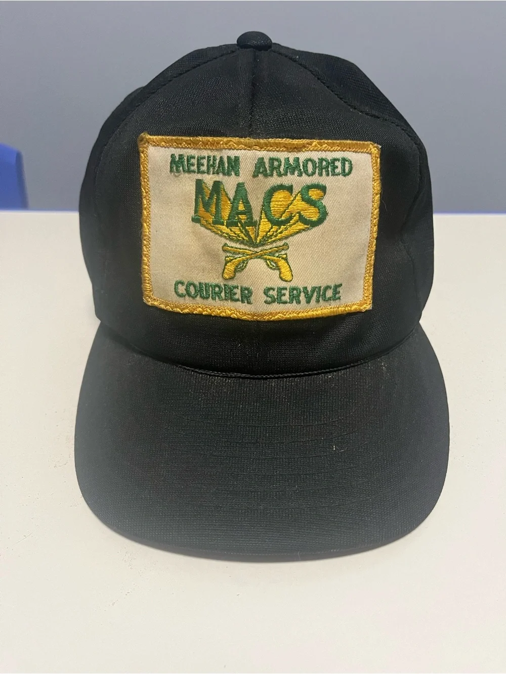 Vintage MACS Black Embroidered patch Trucker Cap